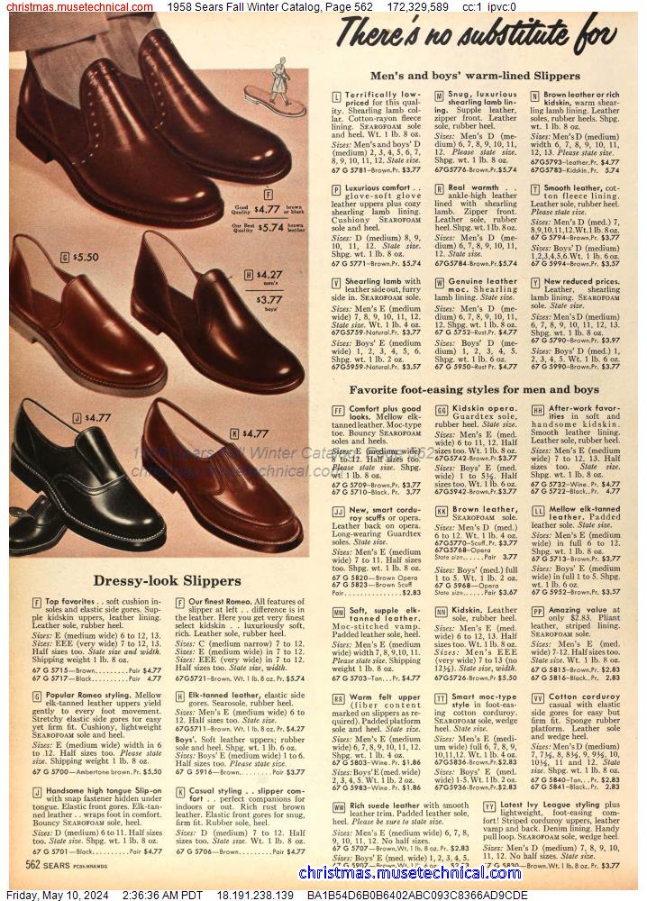 1958 Sears Fall Winter Catalog, Page 562