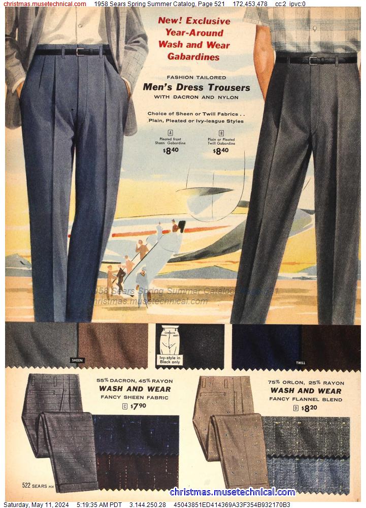 1958 Sears Spring Summer Catalog, Page 521