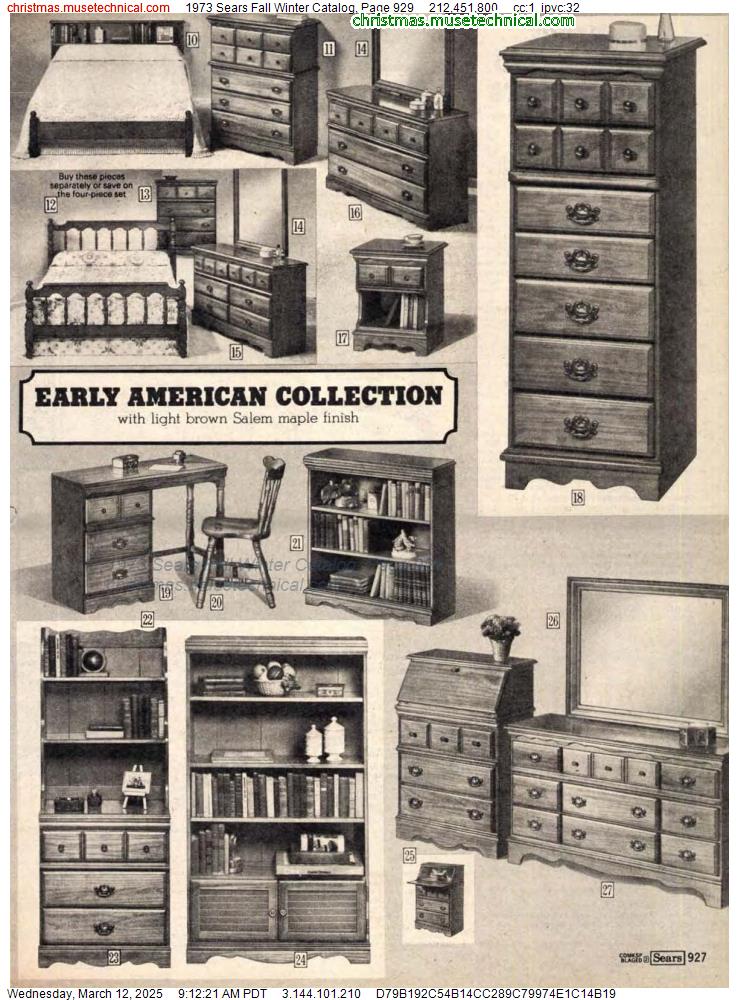 1973 Sears Fall Winter Catalog, Page 929