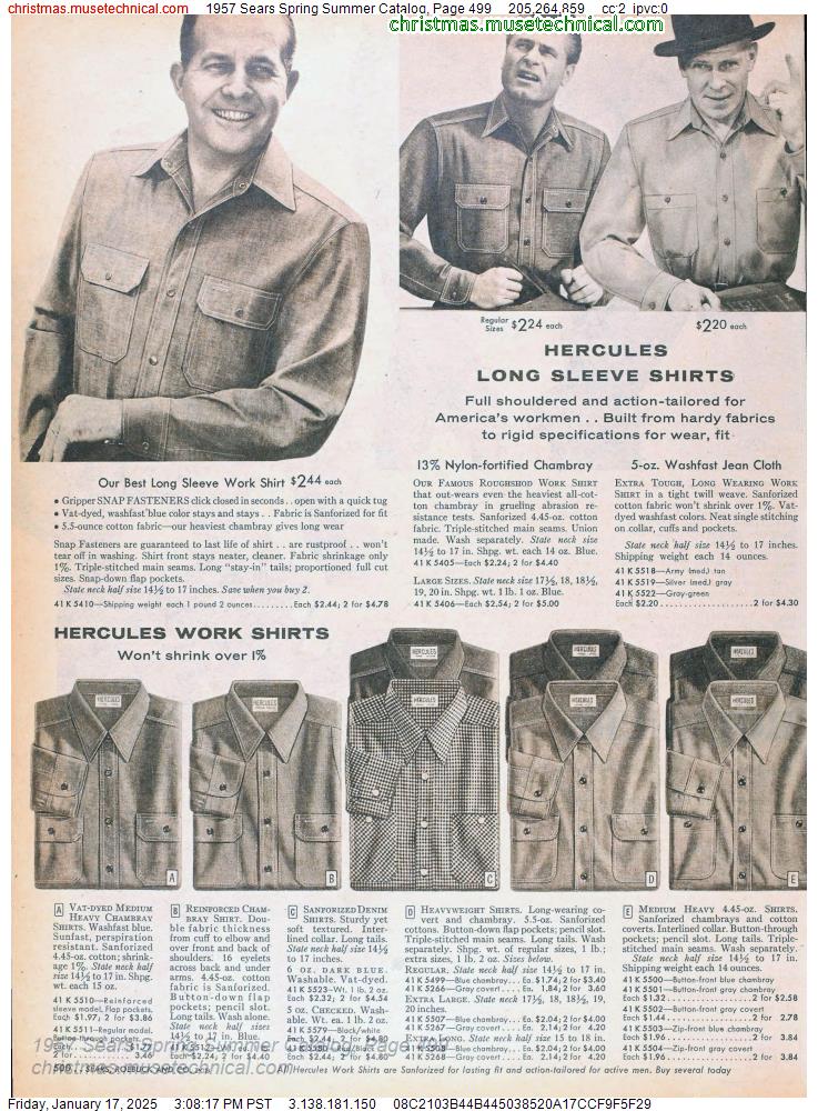 1957 Sears Spring Summer Catalog, Page 499