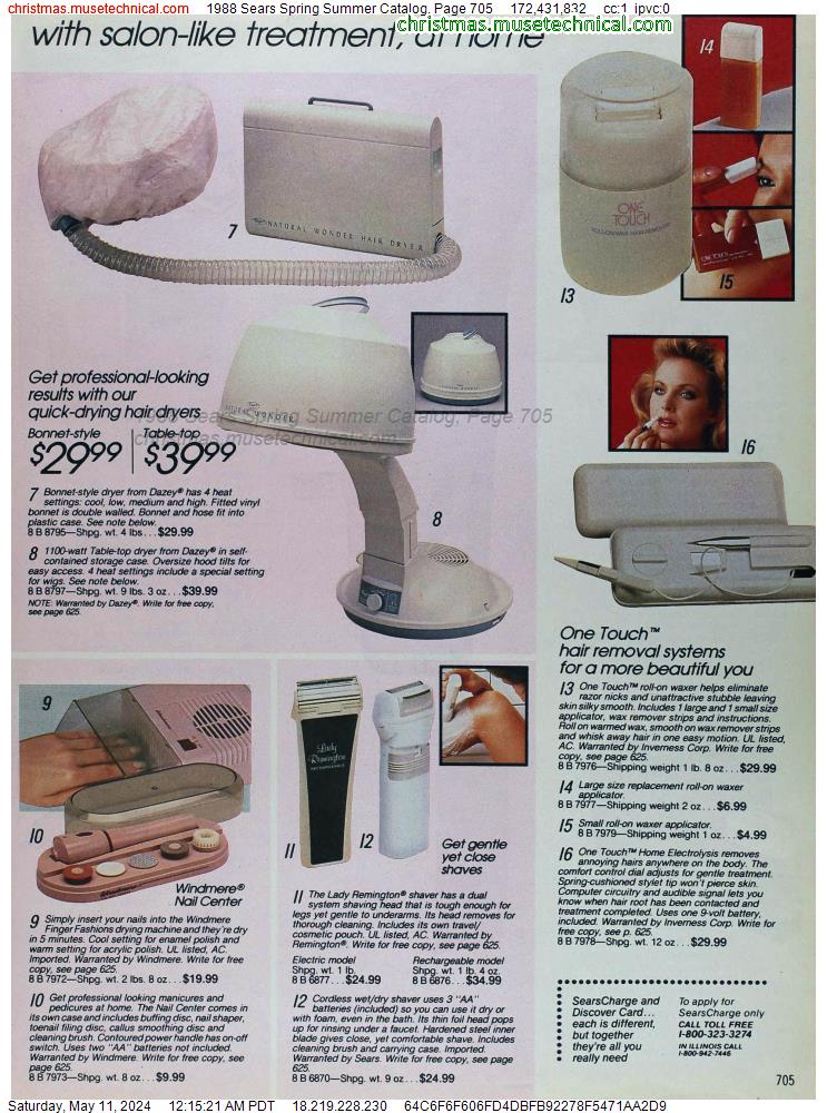 1988 Sears Spring Summer Catalog, Page 705