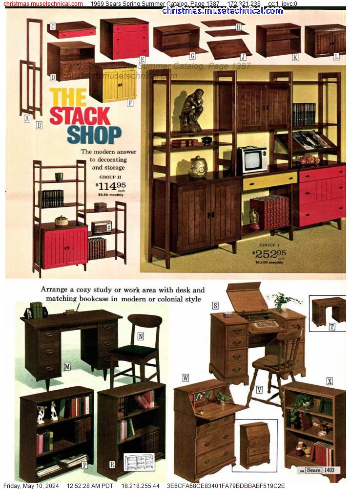 1969 Sears Spring Summer Catalog, Page 1387
