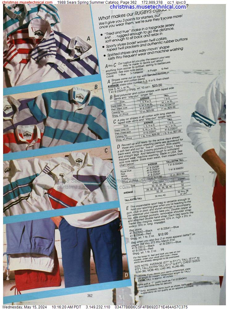 1988 Sears Spring Summer Catalog, Page 362