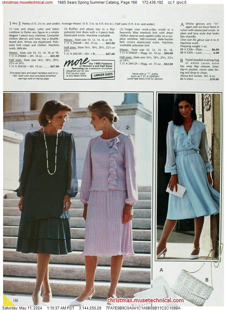 1985 Sears Spring Summer Catalog, Page 166