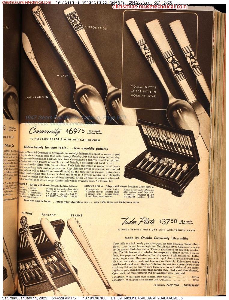 1947 Sears Fall Winter Catalog, Page 979