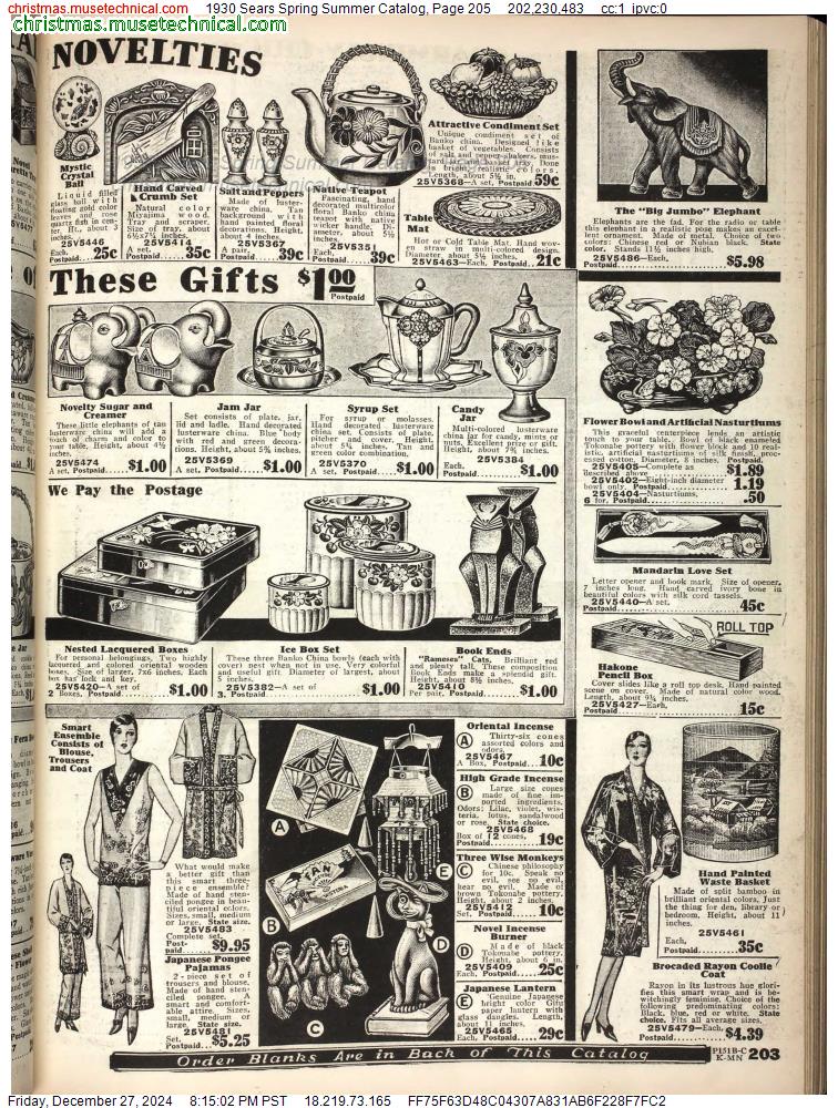 1930 Sears Spring Summer Catalog, Page 205