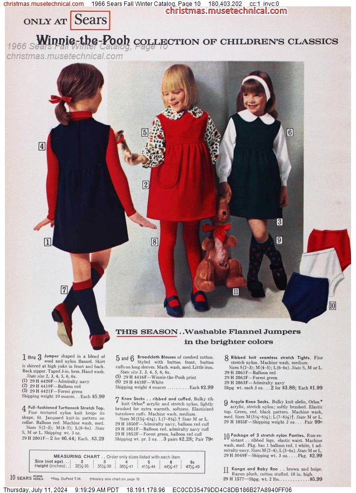 1966 Sears Fall Winter Catalog, Page 10