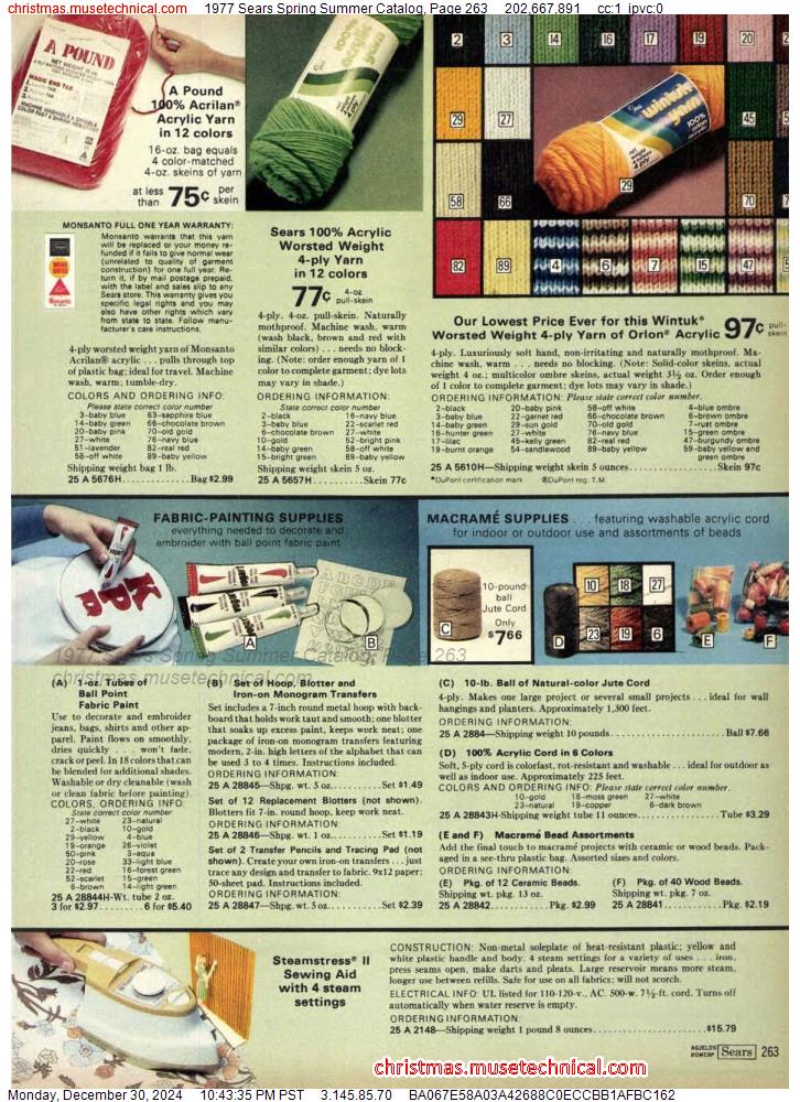 1977 Sears Spring Summer Catalog, Page 263