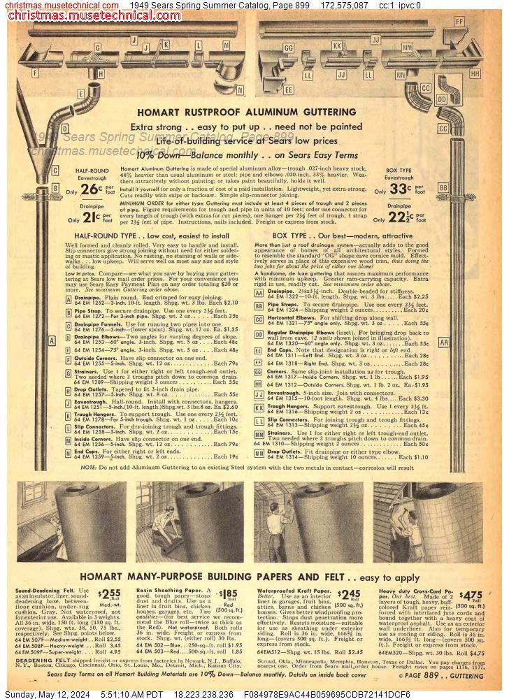 1949 Sears Spring Summer Catalog, Page 899