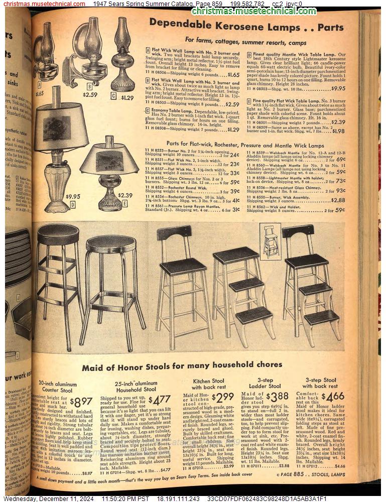 1947 Sears Spring Summer Catalog, Page 859