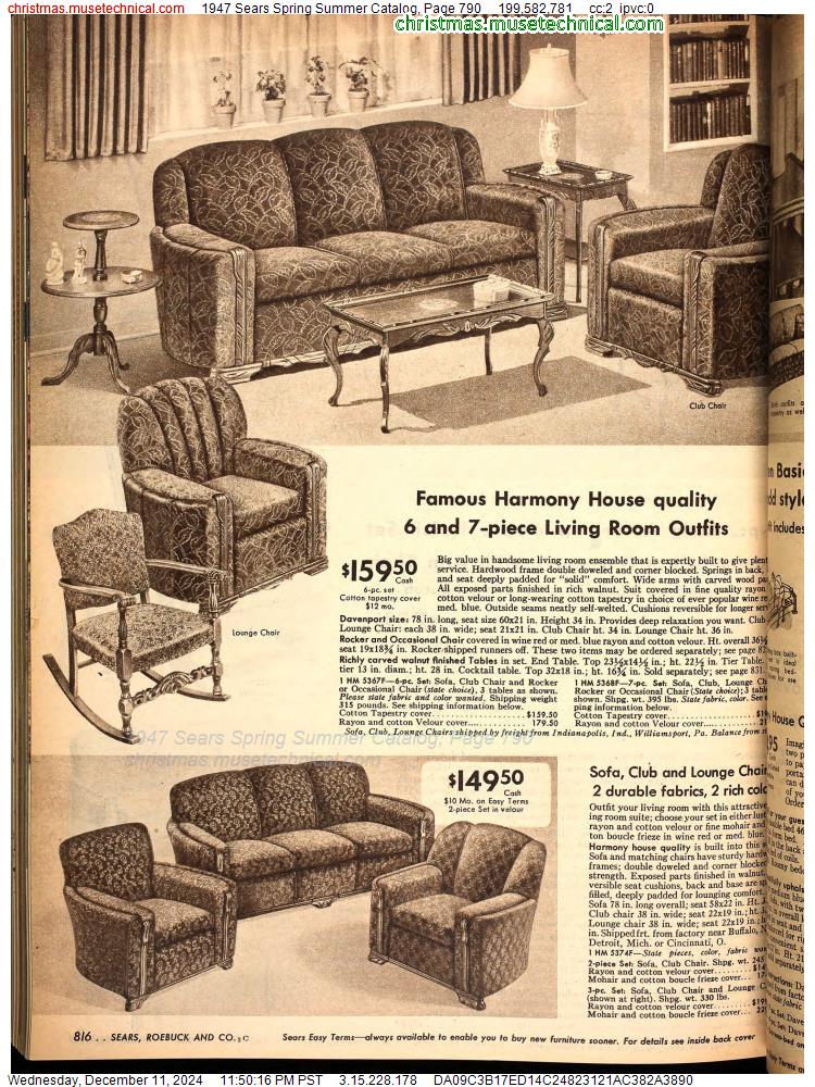 1947 Sears Spring Summer Catalog, Page 790