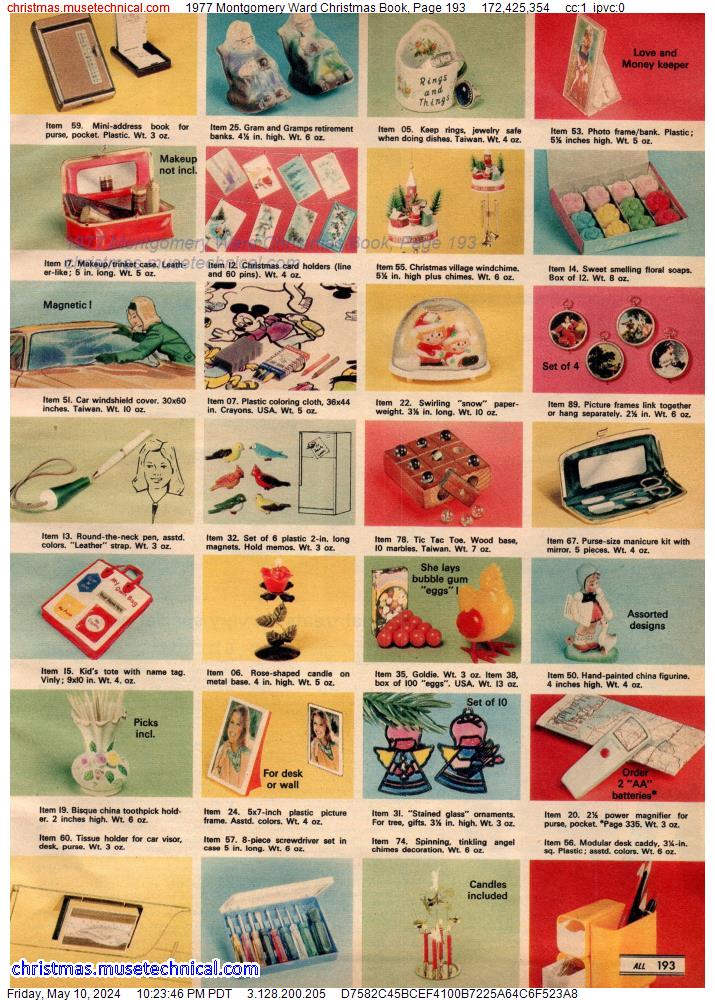 1977 Montgomery Ward Christmas Book, Page 193