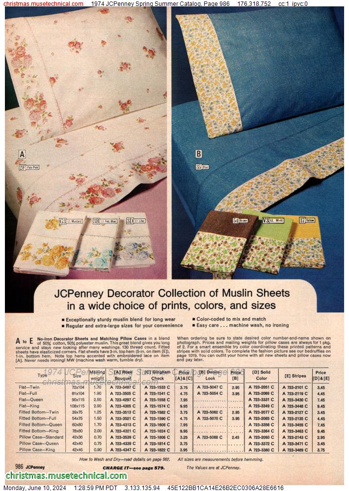 1974 JCPenney Spring Summer Catalog, Page 986