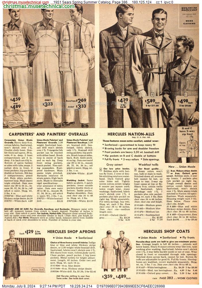 1951 Sears Spring Summer Catalog, Page 386