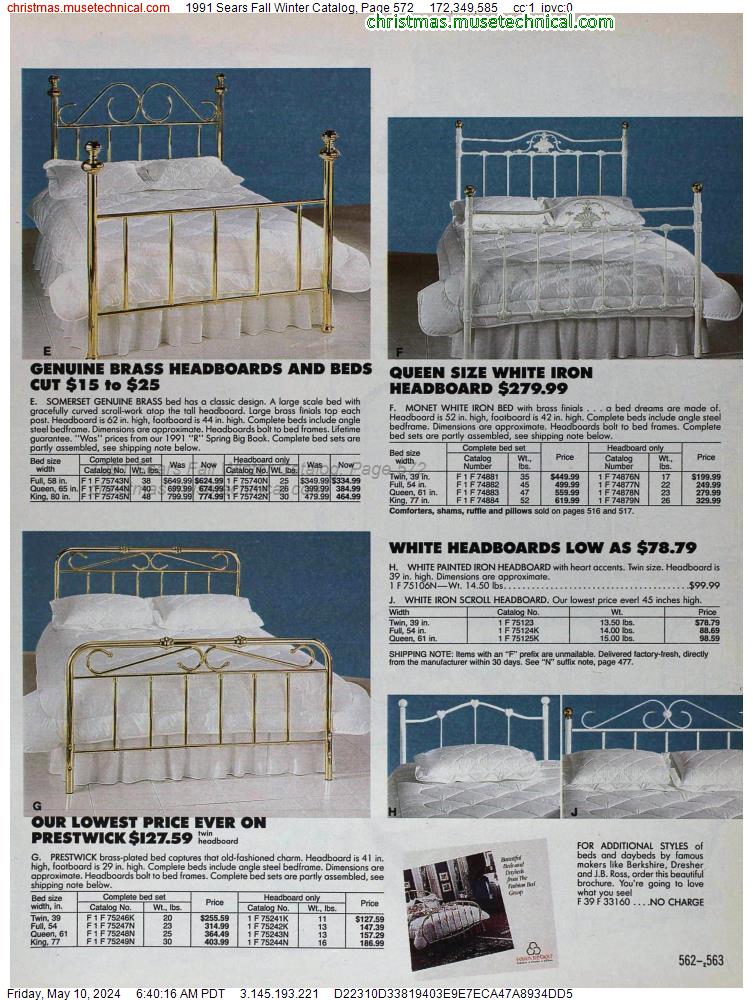 1991 Sears Fall Winter Catalog, Page 572