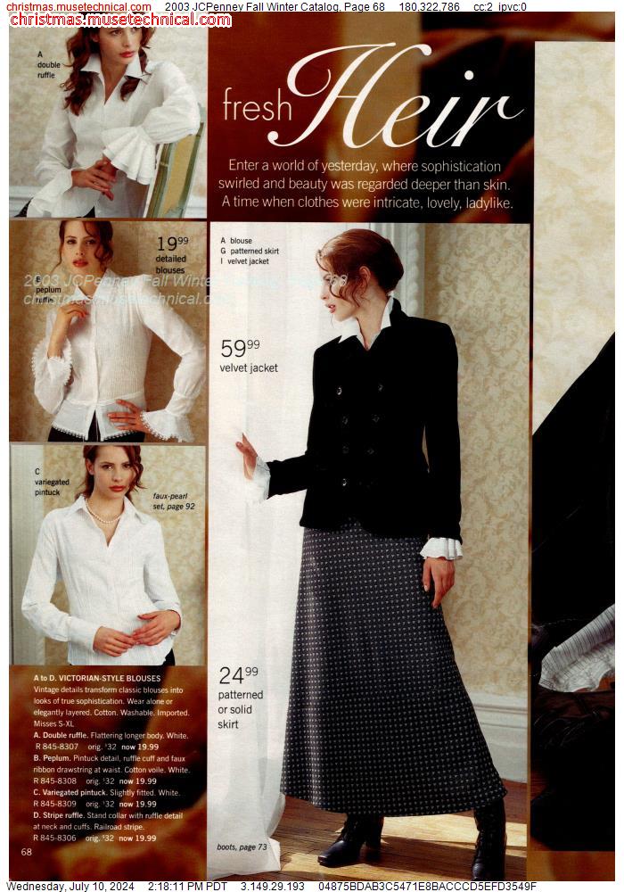 2003 JCPenney Fall Winter Catalog, Page 68