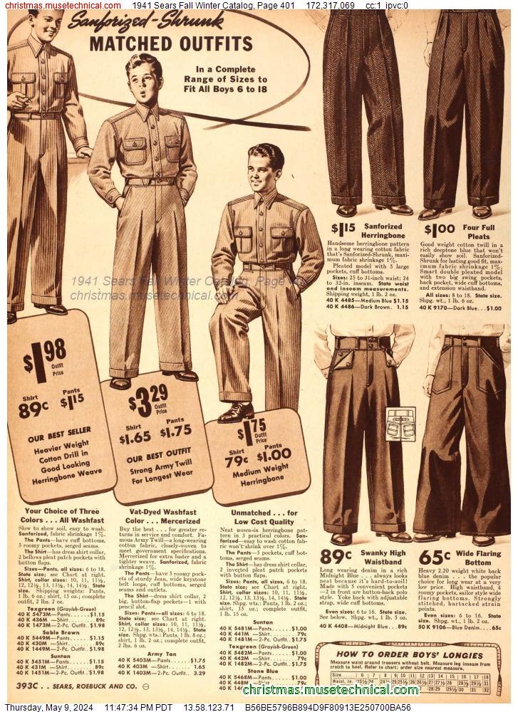 1941 Sears Fall Winter Catalog, Page 401