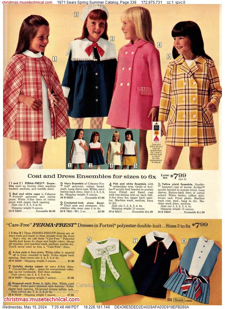 1971 Sears Spring Summer Catalog, Page 338