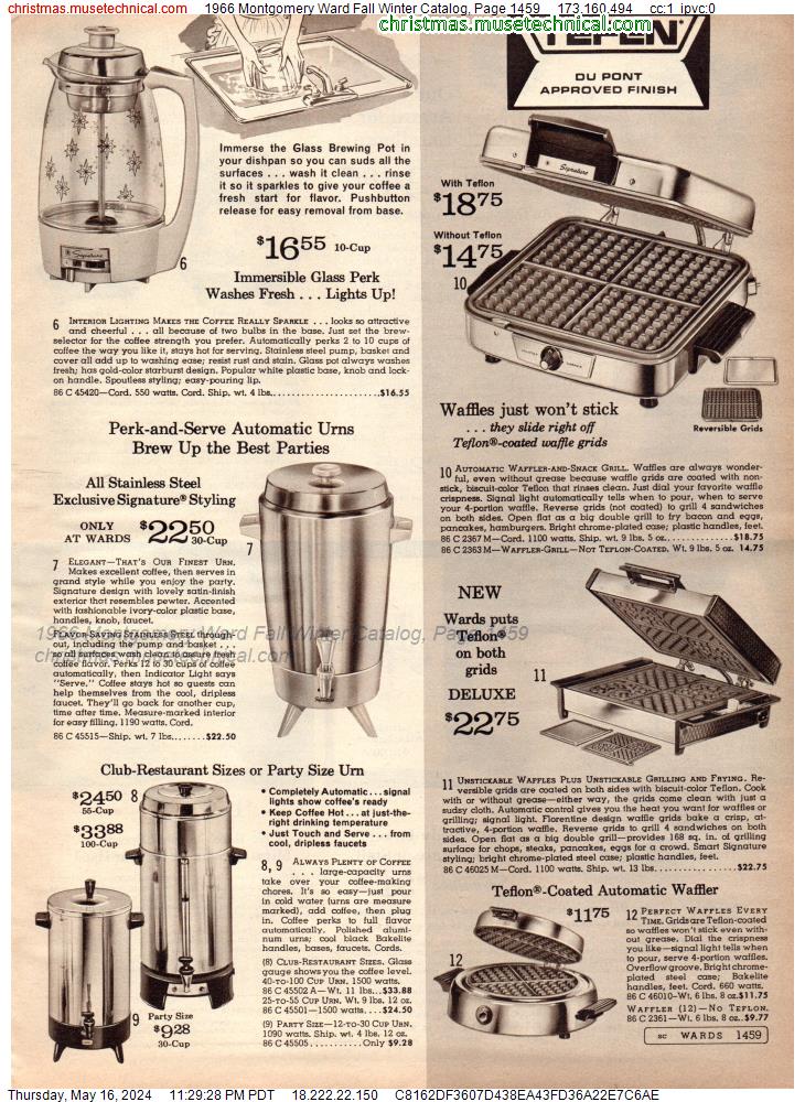 1966 Montgomery Ward Fall Winter Catalog, Page 1459
