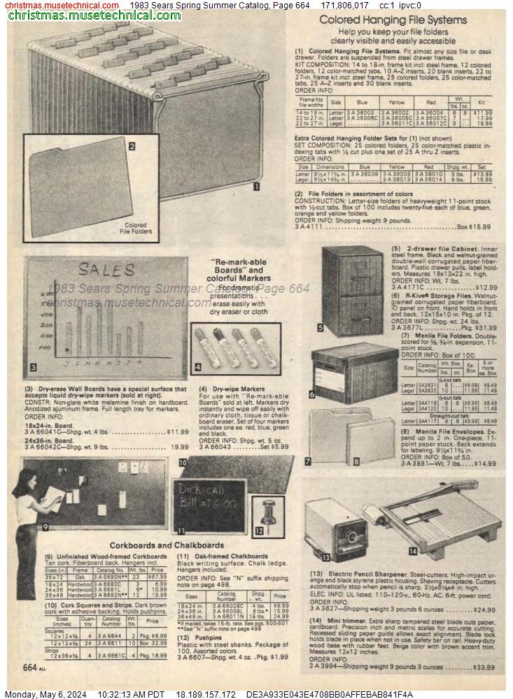 1983 Sears Spring Summer Catalog, Page 664