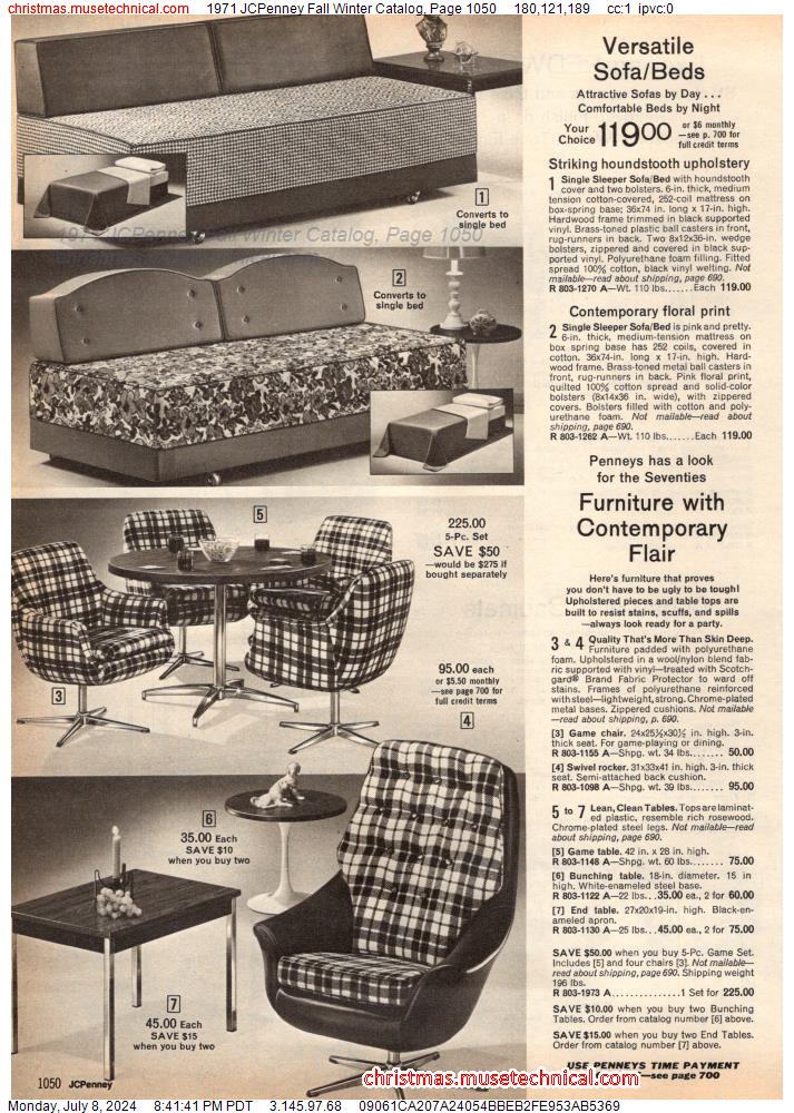 1971 JCPenney Fall Winter Catalog, Page 1050