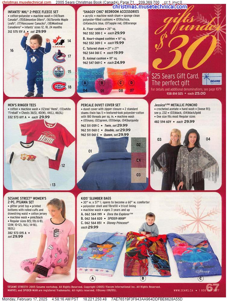 2005 Sears Christmas Book (Canada), Page 71