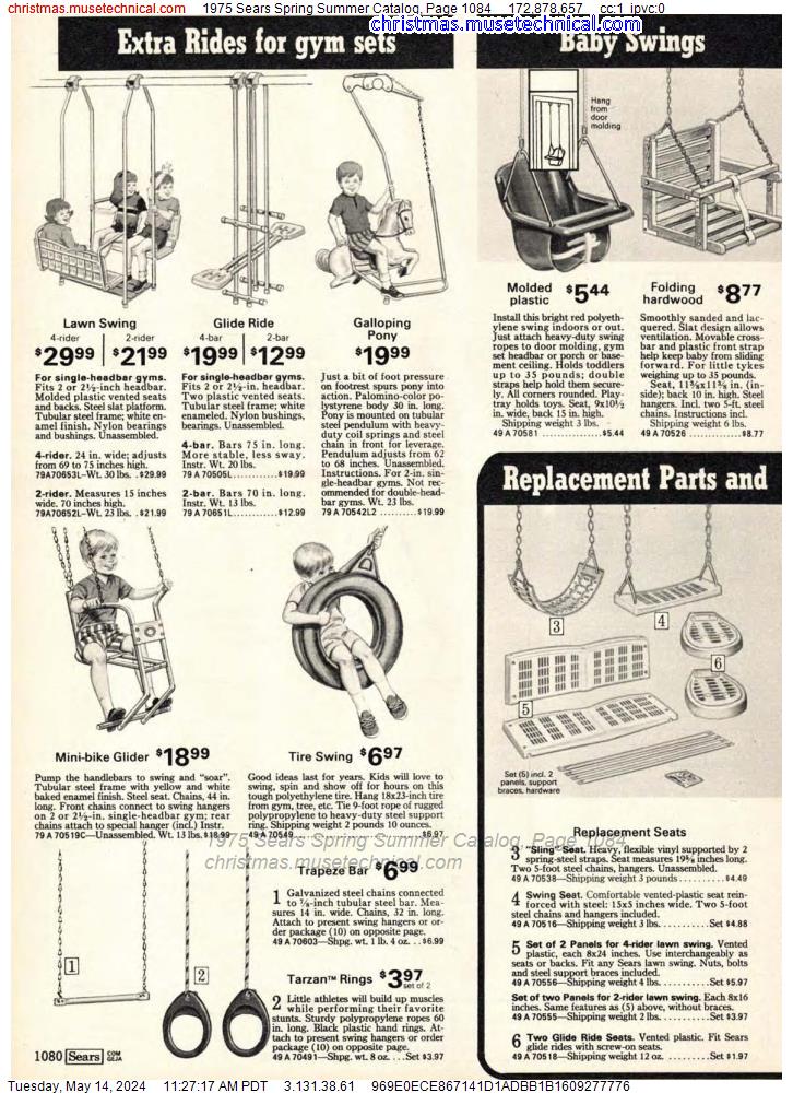 1975 Sears Spring Summer Catalog, Page 1084
