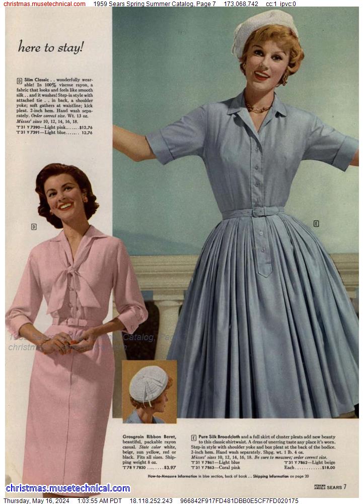 1959 Sears Spring Summer Catalog, Page 7
