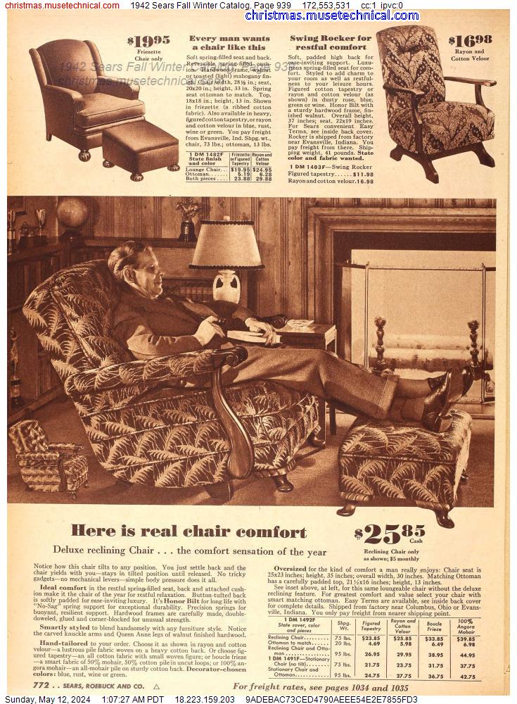 1942 Sears Fall Winter Catalog, Page 939