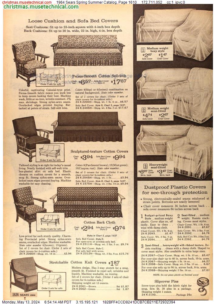 1964 Sears Spring Summer Catalog, Page 1610