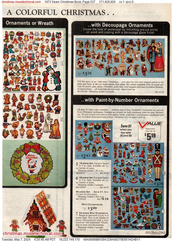 1973 Sears Christmas Book, Page 537