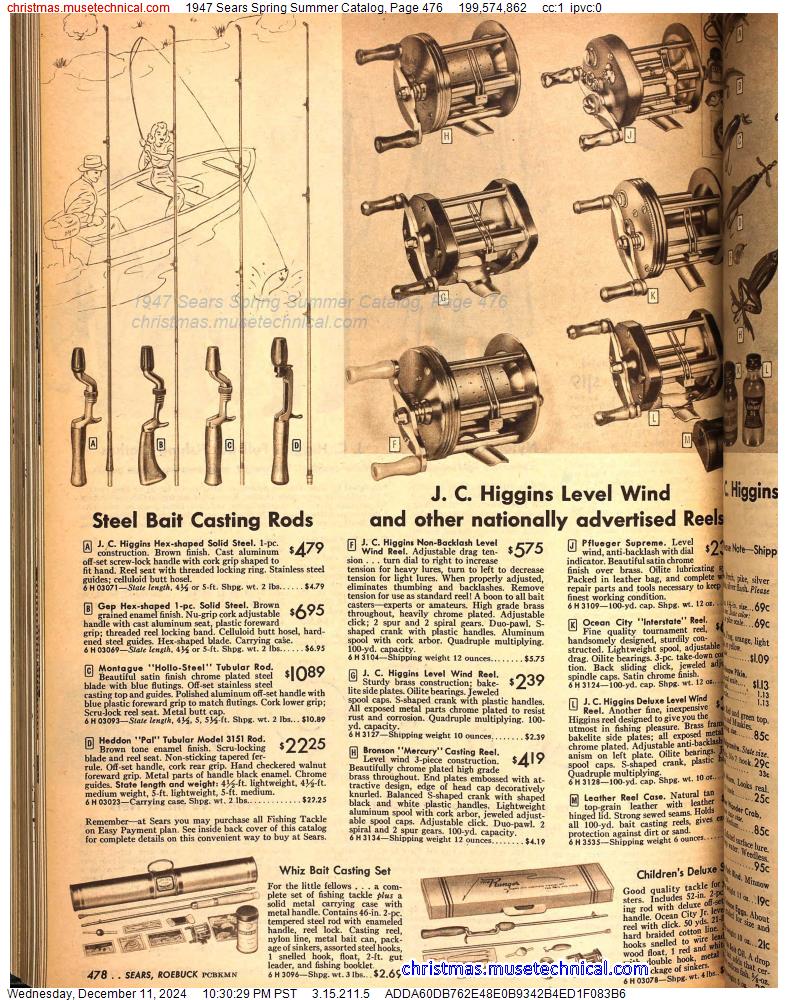 1947 Sears Spring Summer Catalog, Page 476