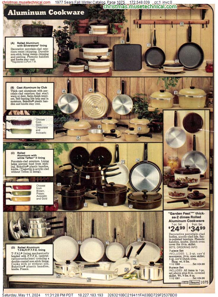 1977 Sears Fall Winter Catalog, Page 1075