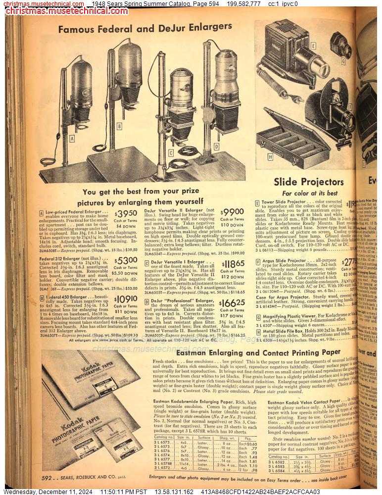 1948 Sears Spring Summer Catalog, Page 594