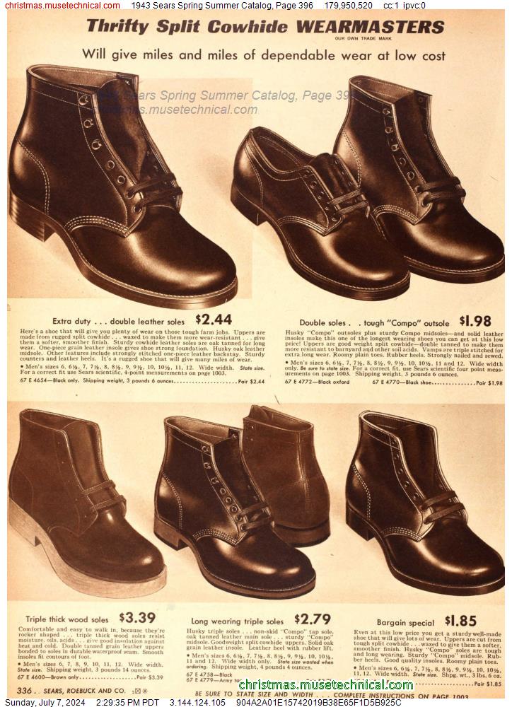 1943 Sears Spring Summer Catalog, Page 396