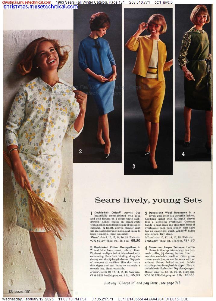 1963 Sears Fall Winter Catalog, Page 131