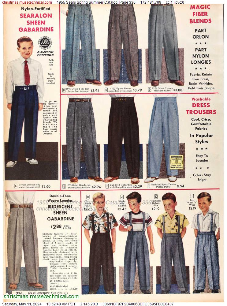 1955 Sears Spring Summer Catalog, Page 336 - Catalogs & Wishbooks