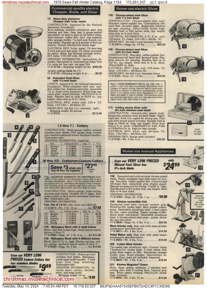 1979 Sears Fall Winter Catalog, Page 1154