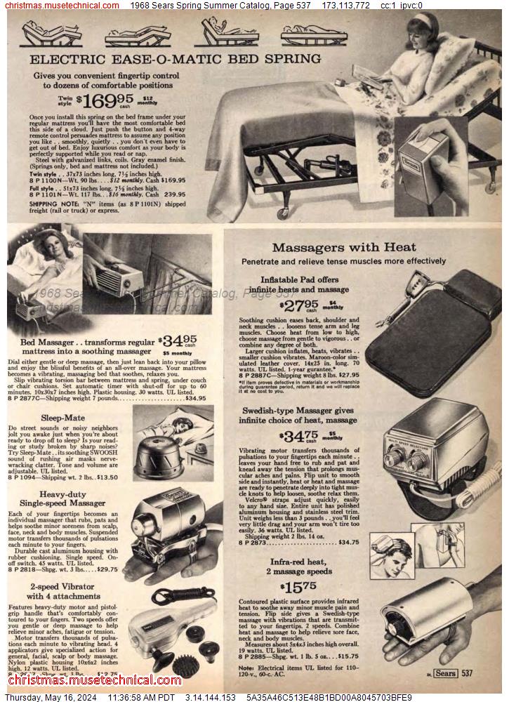 1968 Sears Spring Summer Catalog, Page 537