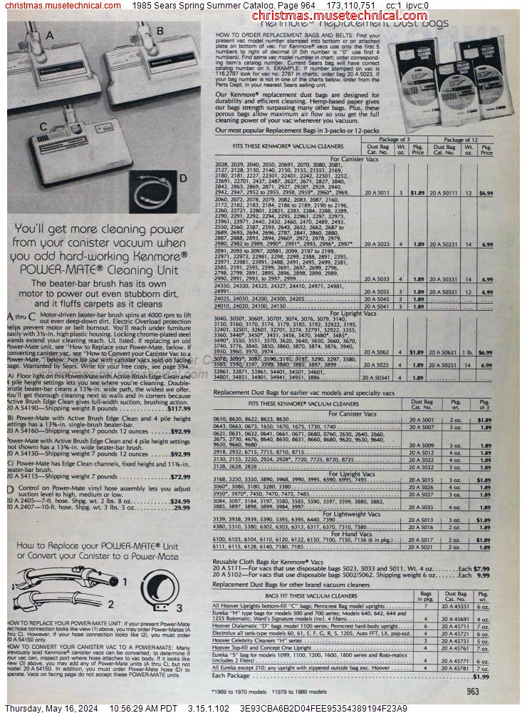 1985 Sears Spring Summer Catalog, Page 964