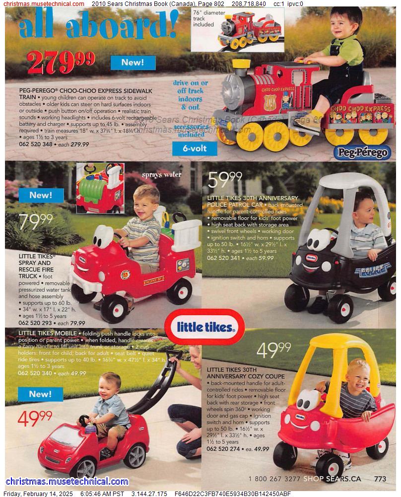 2010 Sears Christmas Book (Canada), Page 802