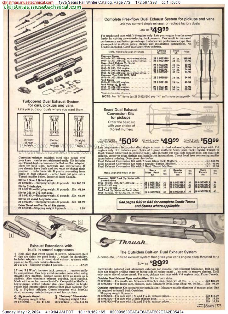 1975 Sears Fall Winter Catalog, Page 773