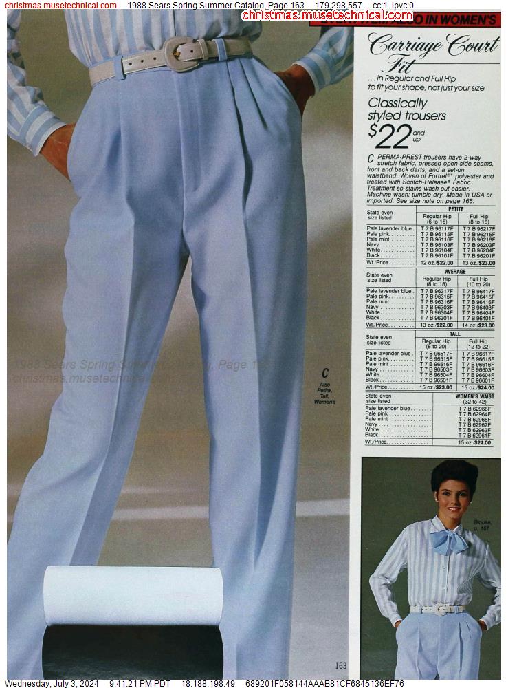 1988 Sears Spring Summer Catalog, Page 163