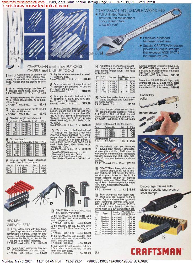 1989 Sears Home Annual Catalog, Page 670