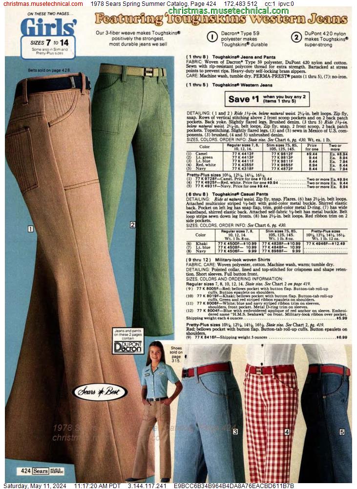 1978 Sears Spring Summer Catalog, Page 424