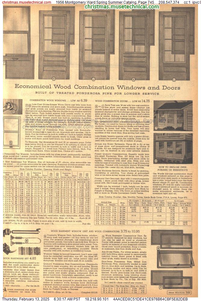 1956 Montgomery Ward Spring Summer Catalog, Page 745