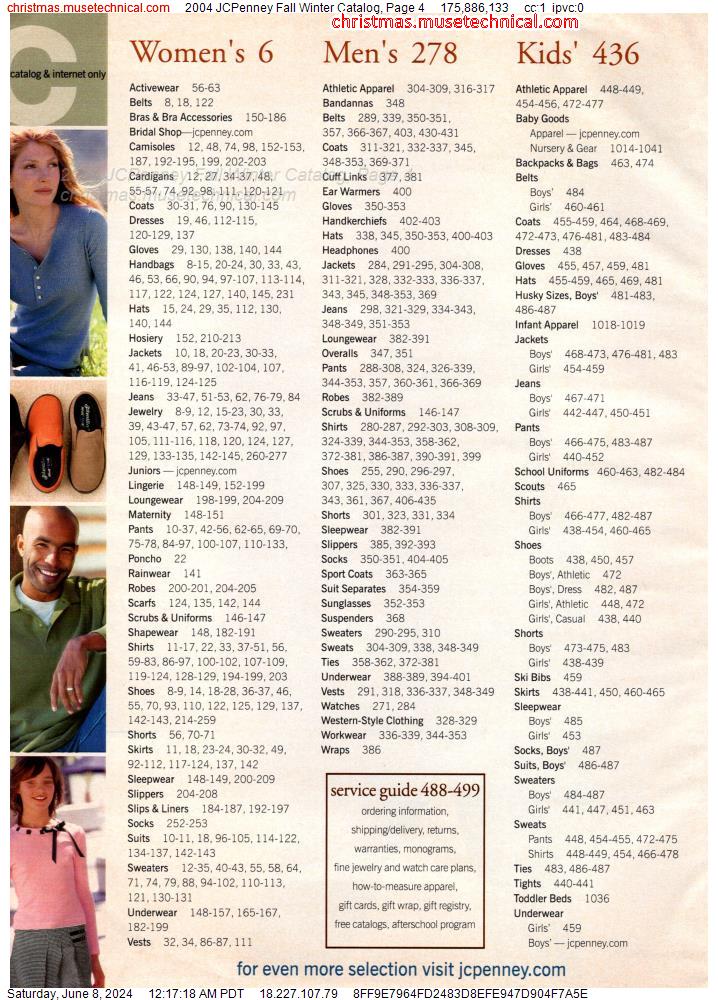 2004 JCPenney Fall Winter Catalog, Page 4