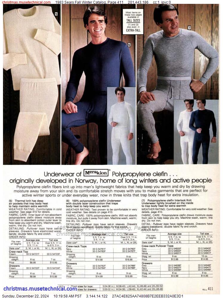 1983 Sears Fall Winter Catalog, Page 411