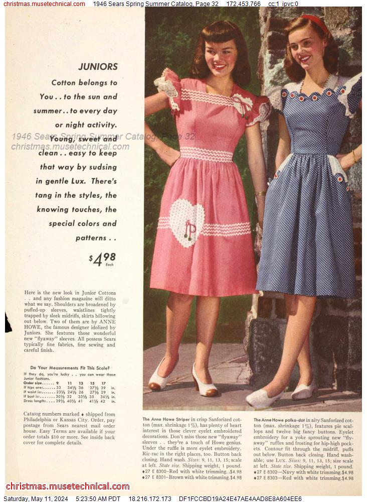 1946 Sears Spring Summer Catalog, Page 32