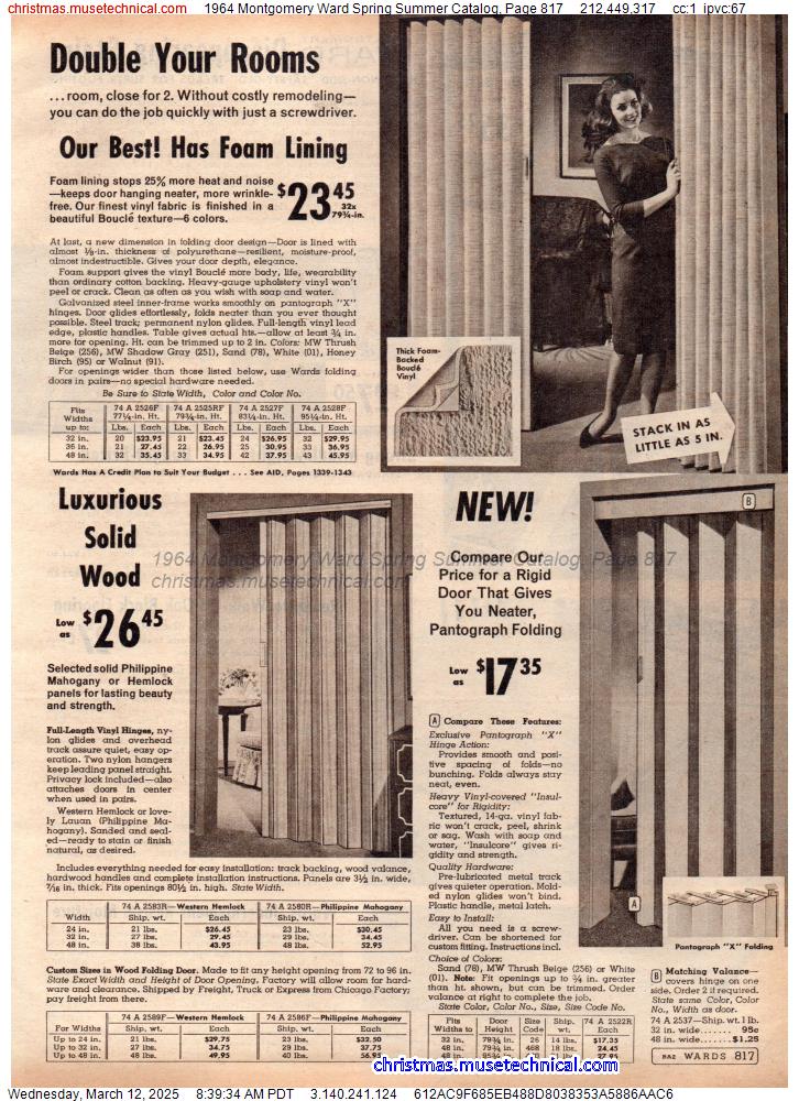 1964 Montgomery Ward Spring Summer Catalog, Page 817